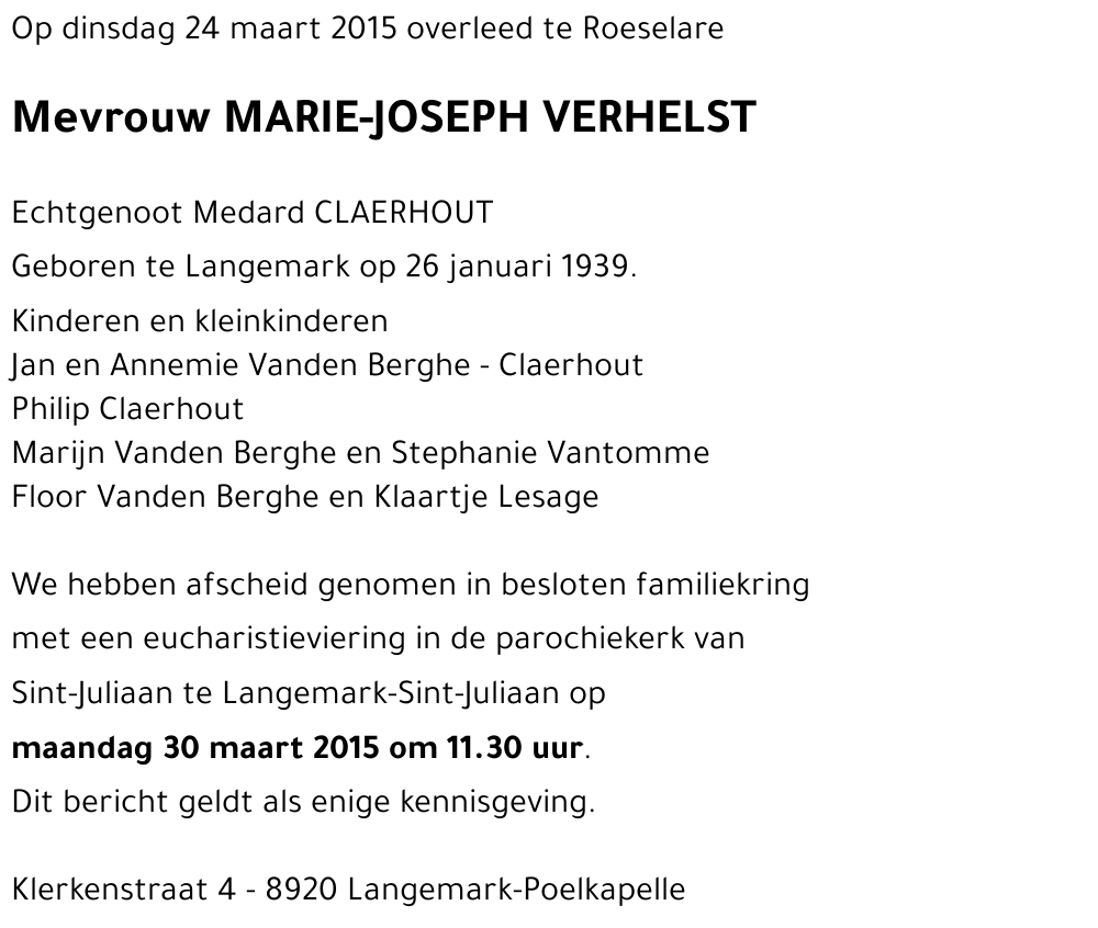 Marie-Joseph Verhelst