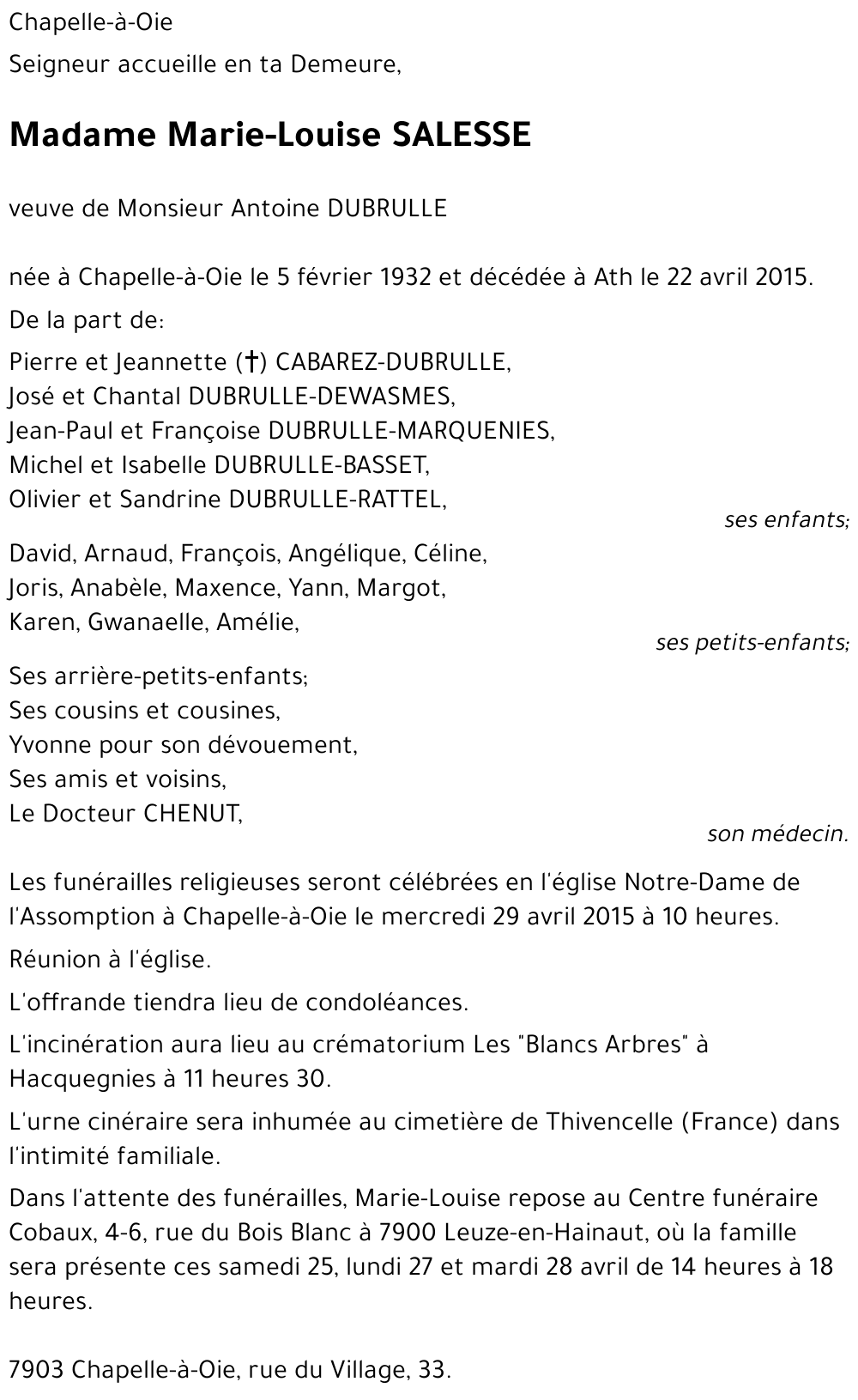 Marie-Louise Salesse