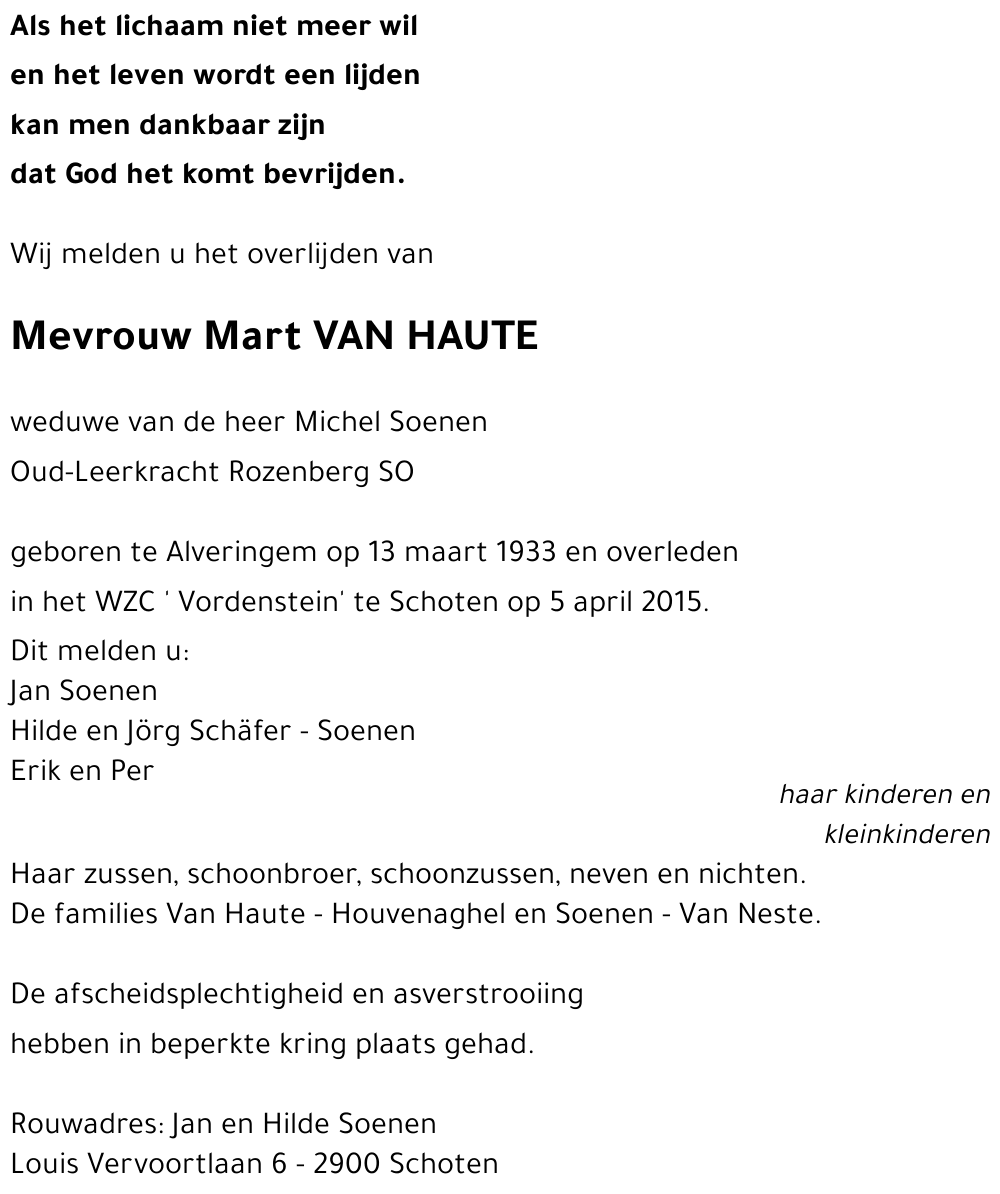 Mart VAN HAUTE