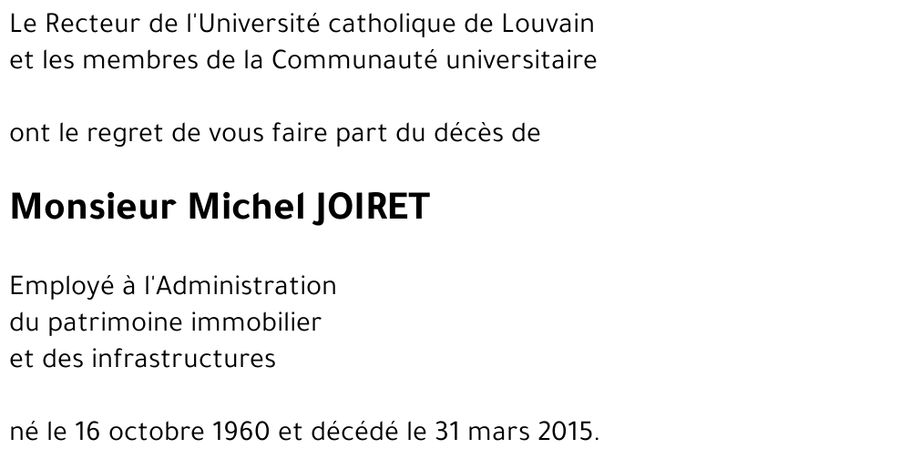 Michel JOIRET