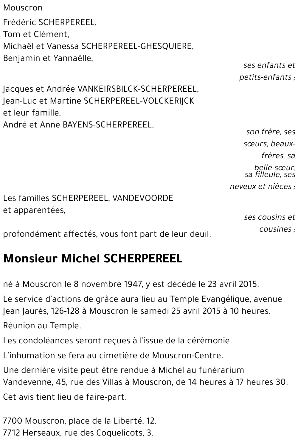 Michel SCHERPEREEL