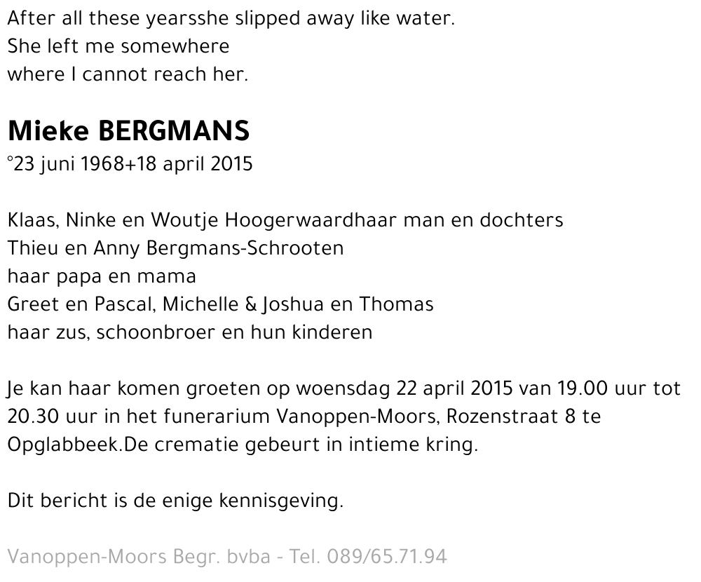 Miet Bergmans