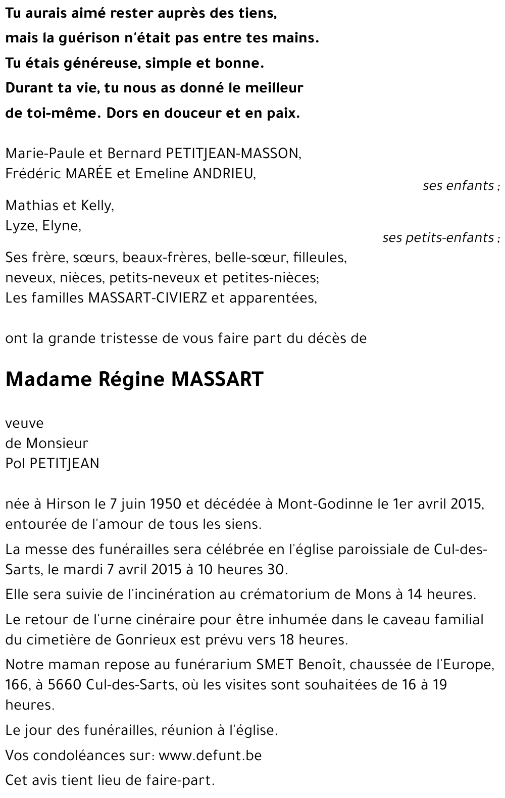 Régine MASSART