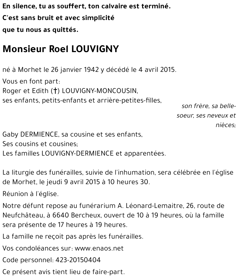 Roel LOUVIGNY