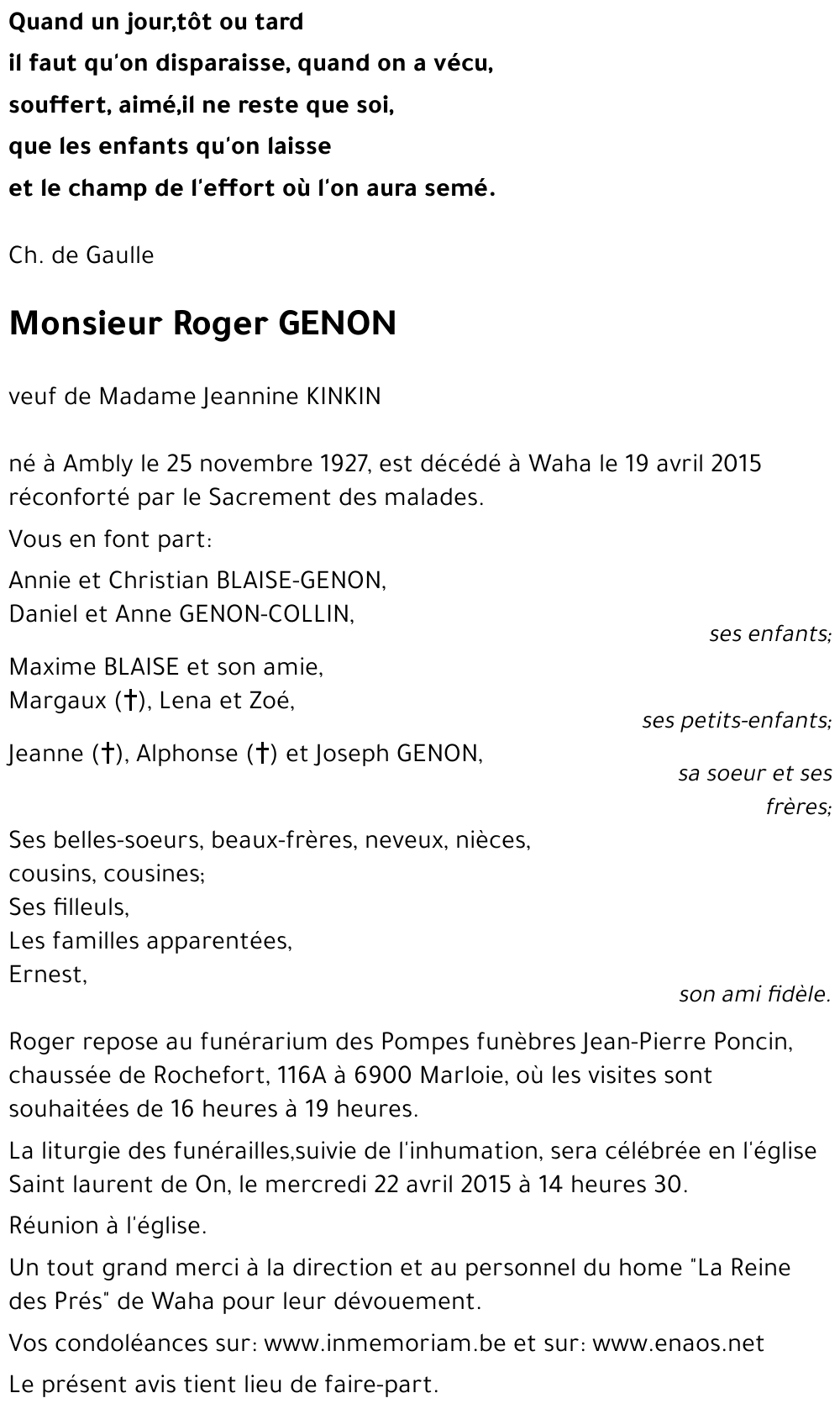 Roger GENON