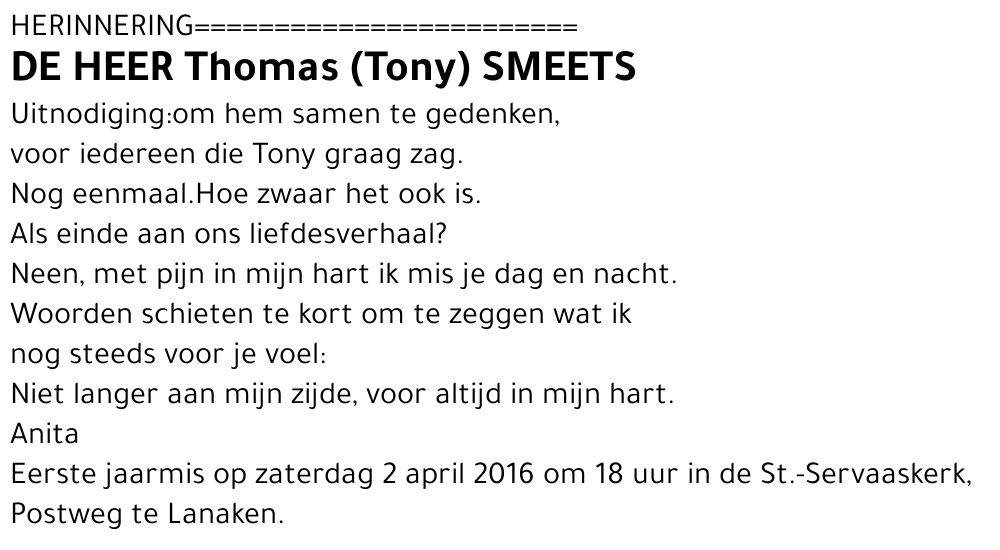 Thomas (Tony) Smeets
