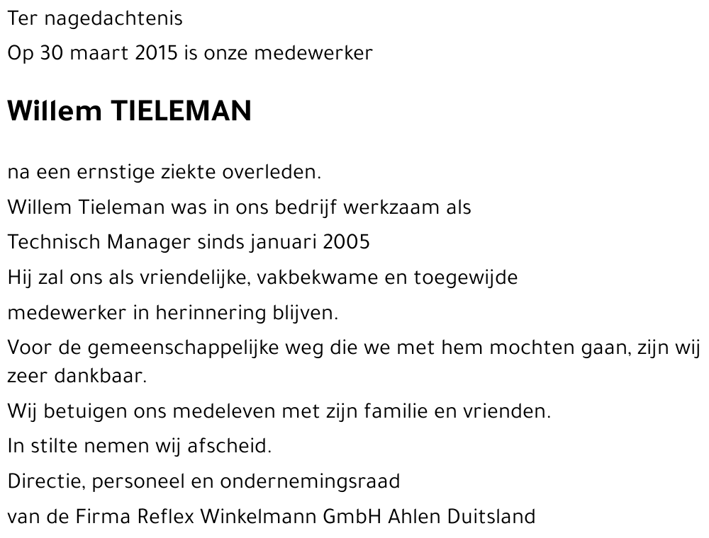 Willem TIELEMAN
