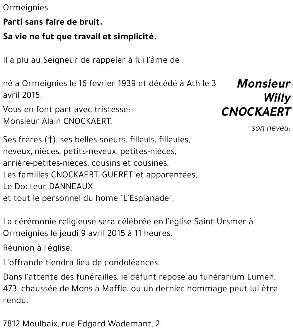 Willy CNOCKAERT