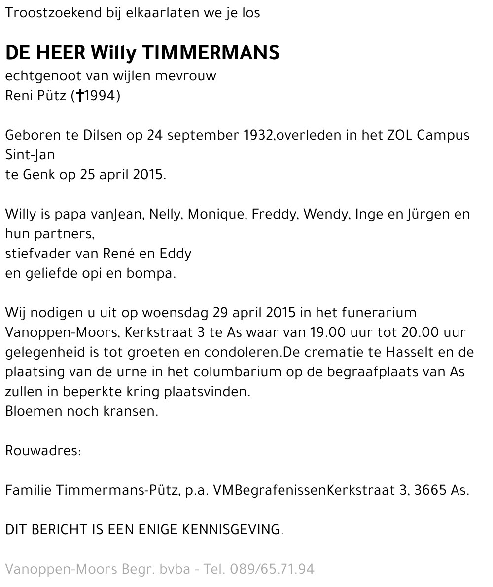 Willy Timmermans