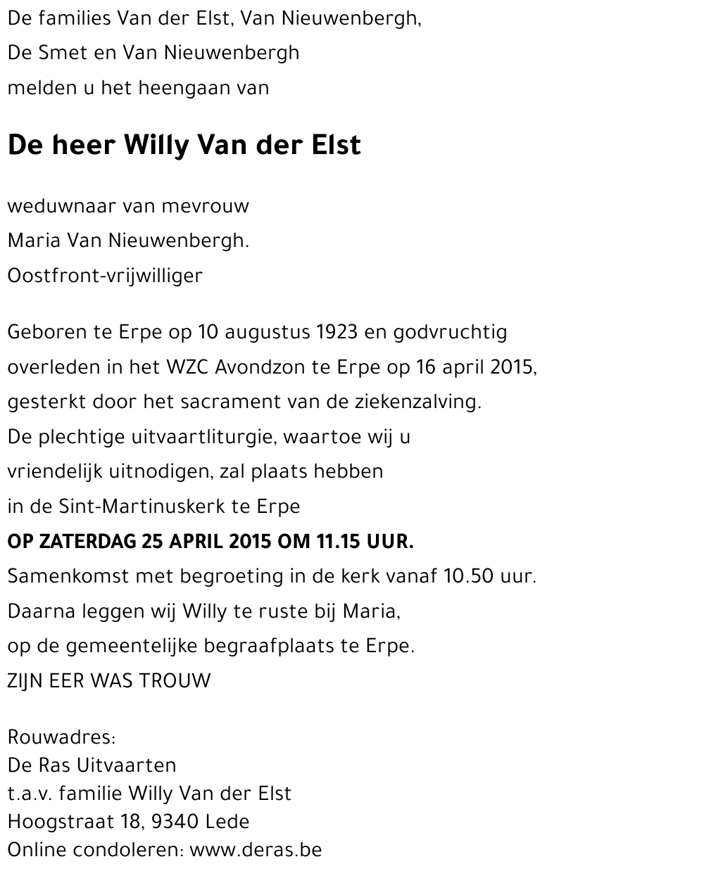 Willy Van der Elst