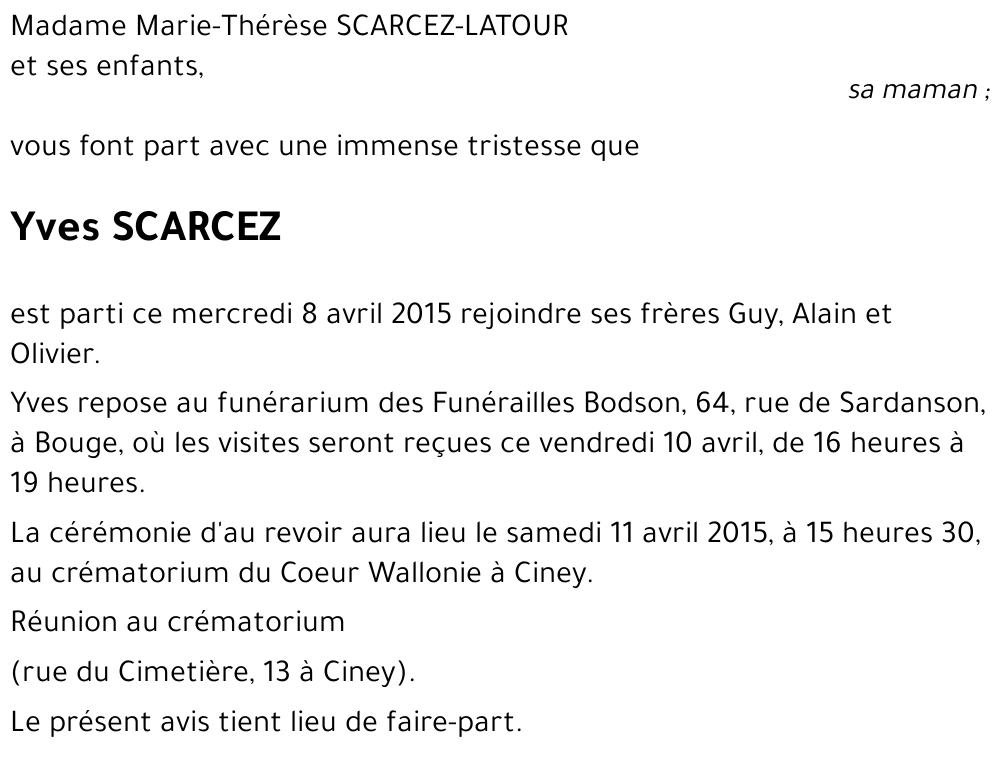 Yves SCARCEZ