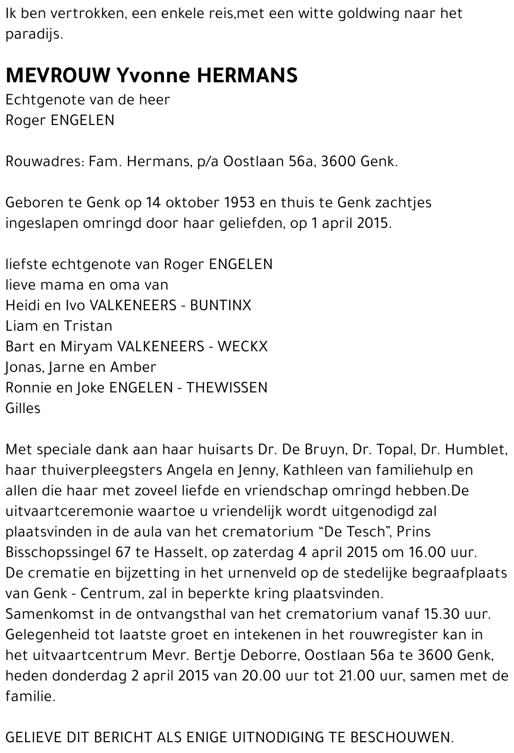 Yvonne HERMANS