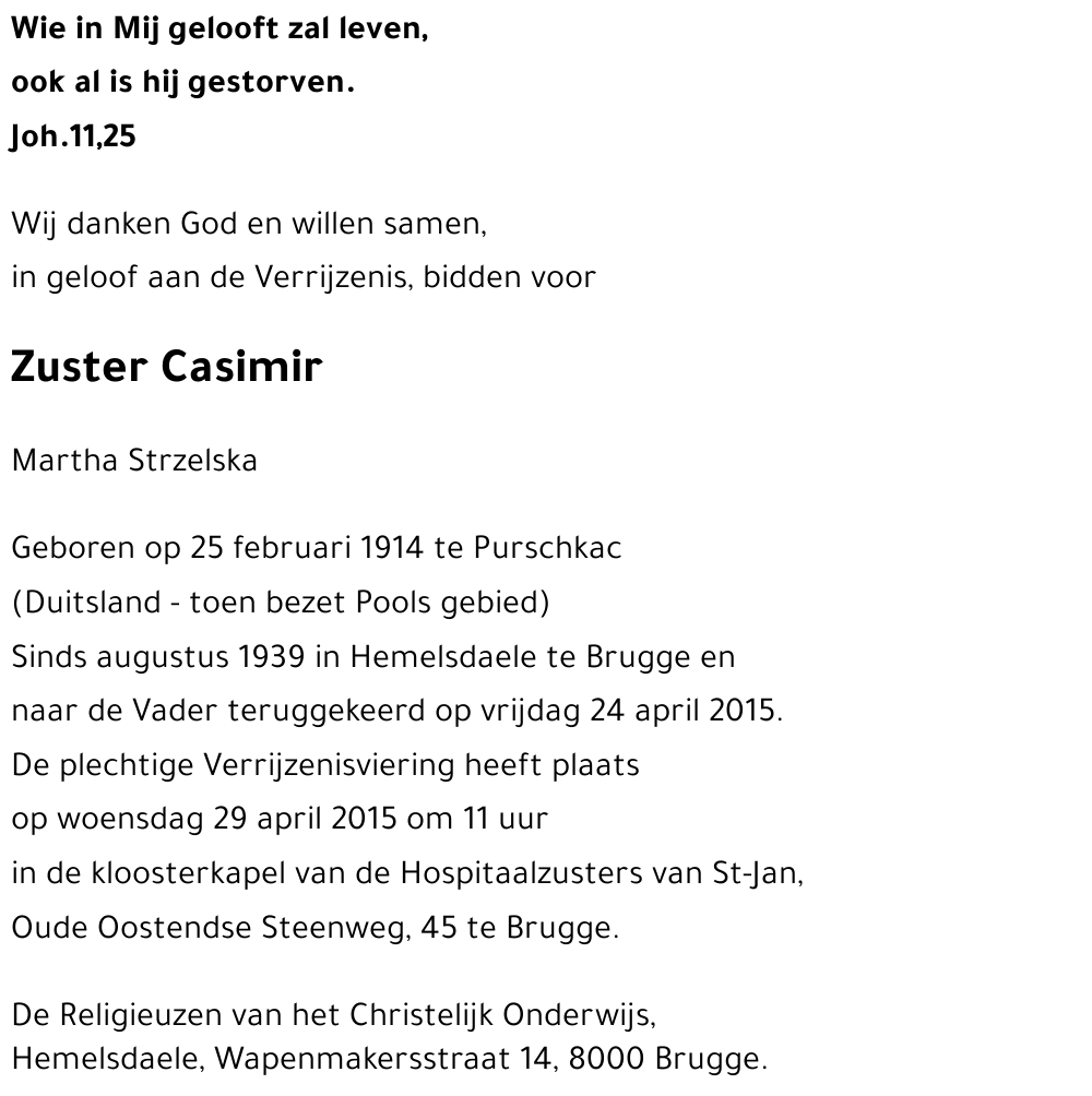 Zuster Casimir 