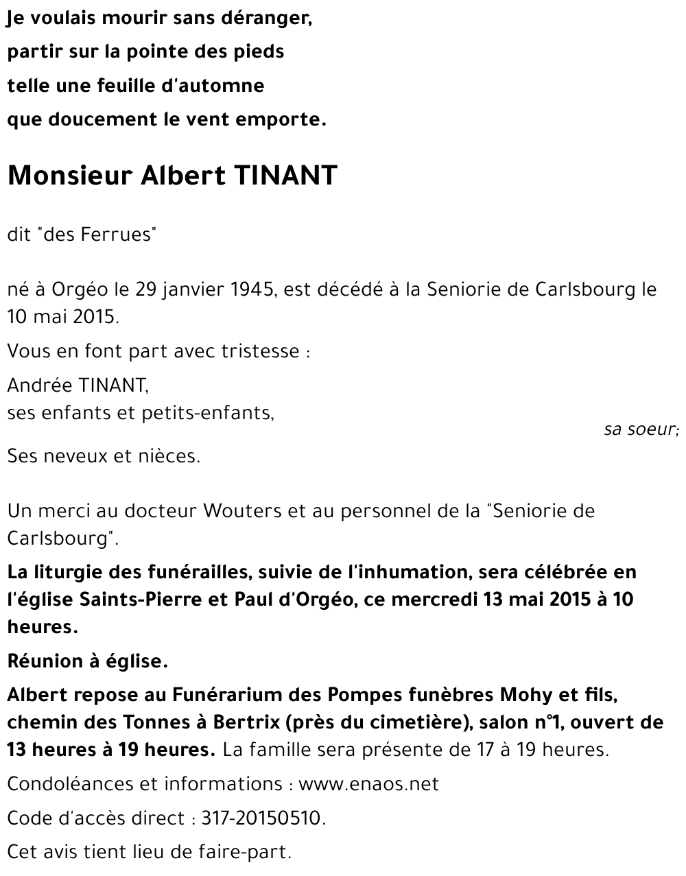 Albert TINANT