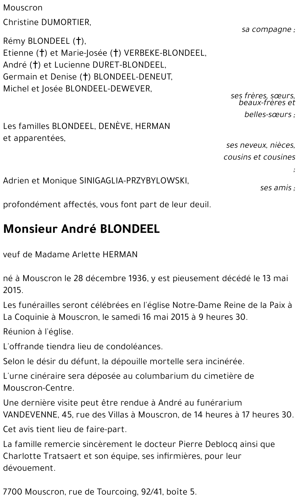 André BLONDEEL