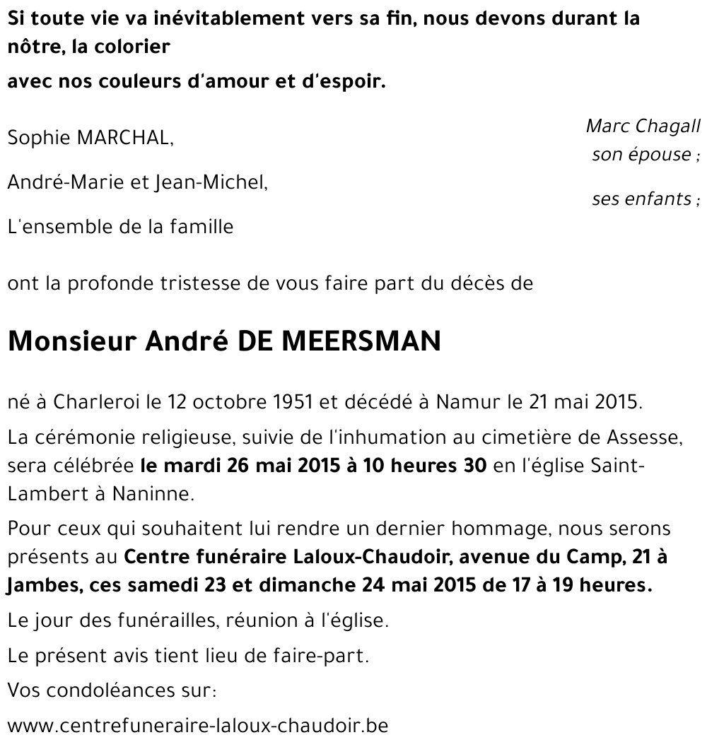 André DE MEERSMAN