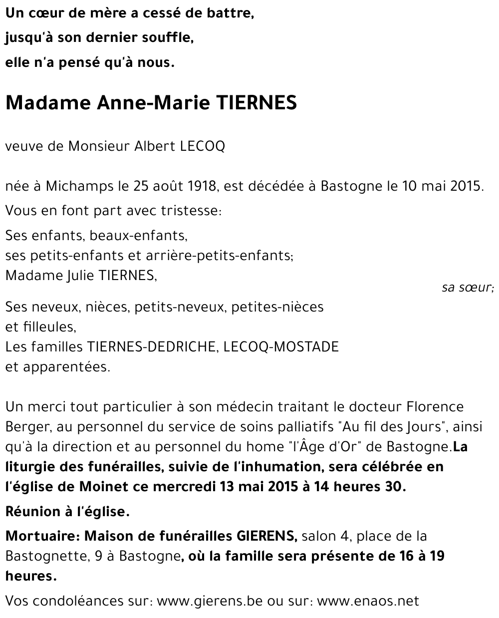 Anne-Marie TIERNES