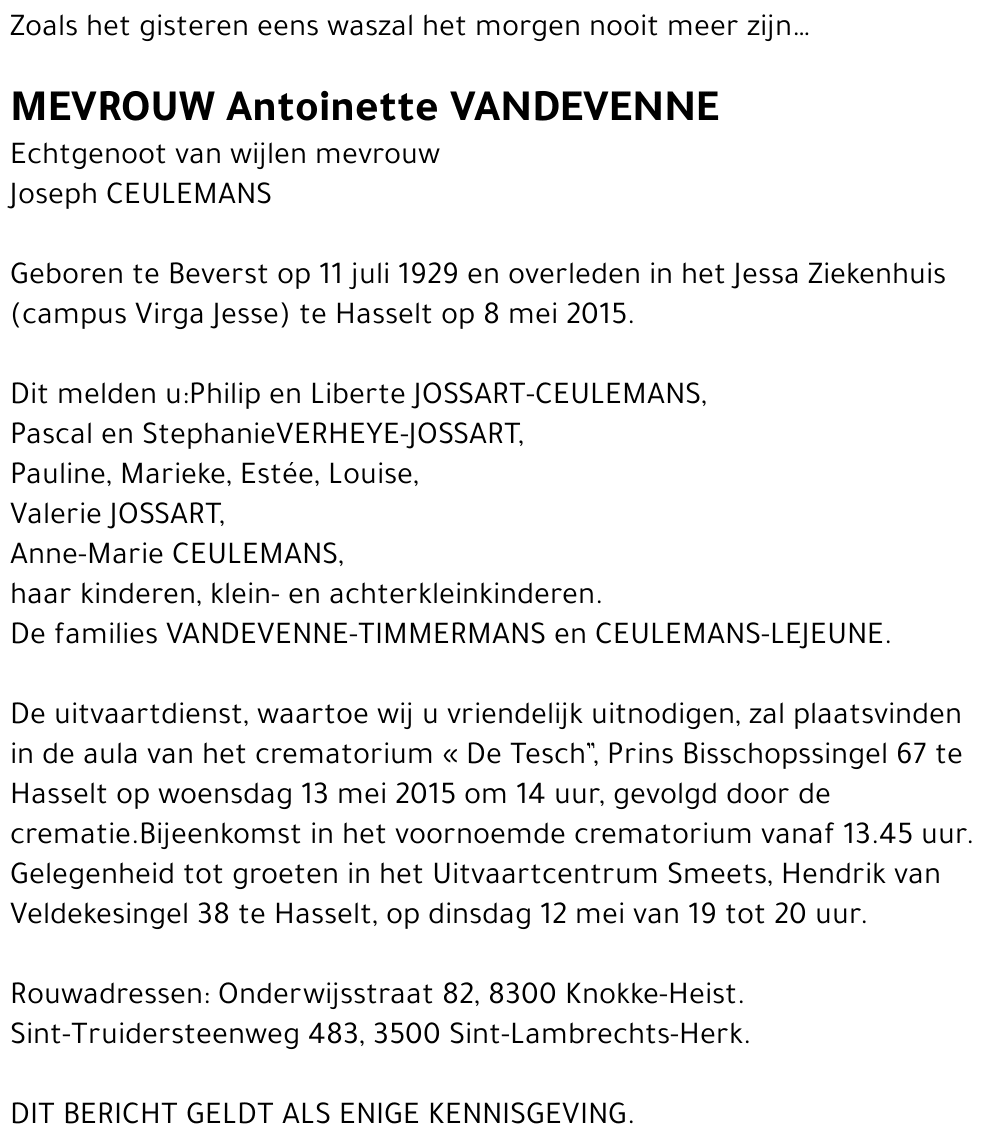 Antoinette Vandevenne