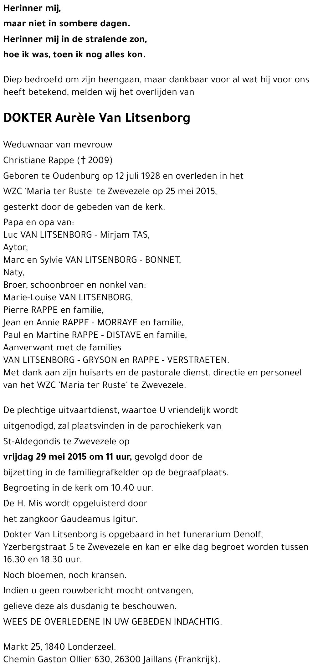 Aurèle Van Litsenborg