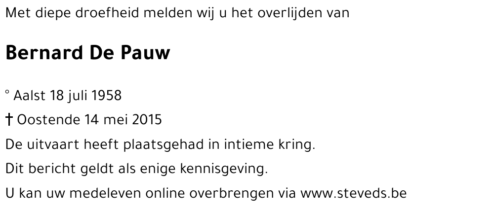 Bernard De Pauw