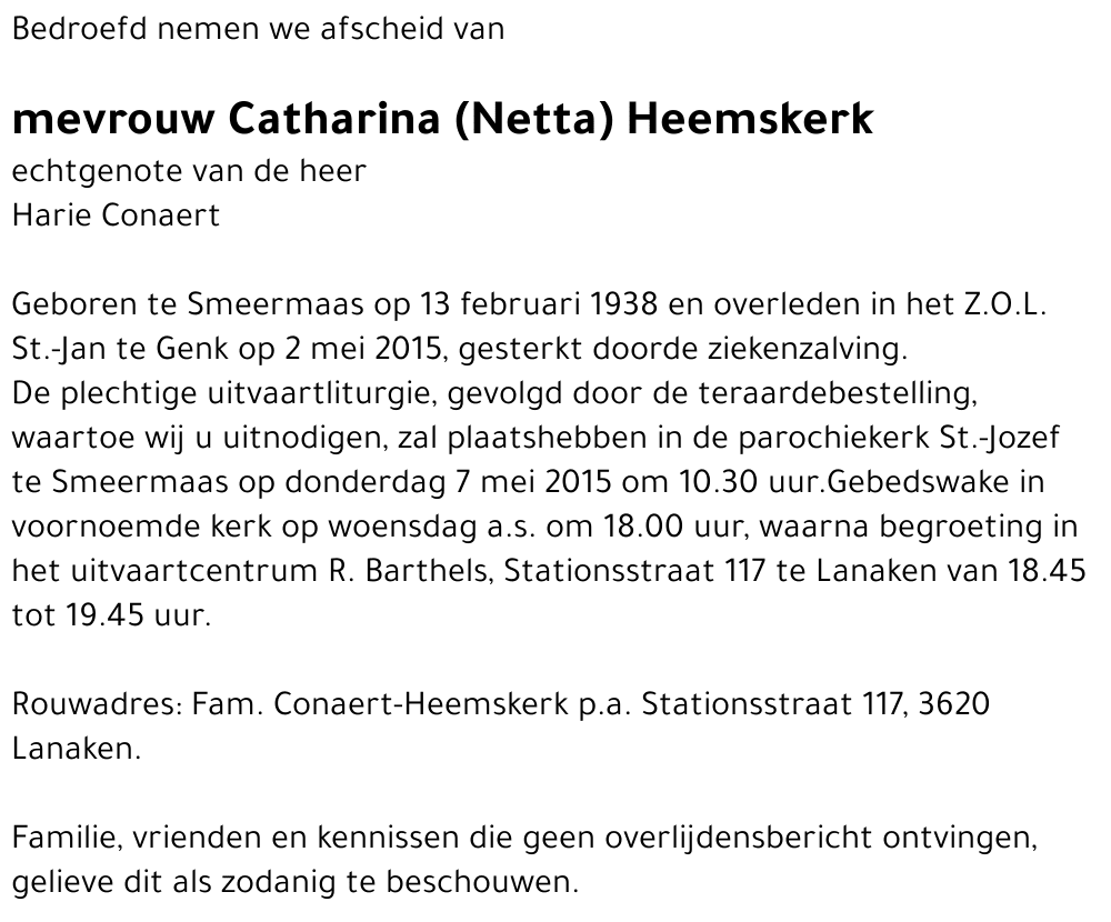 Catharina (Netta) Heemskerk