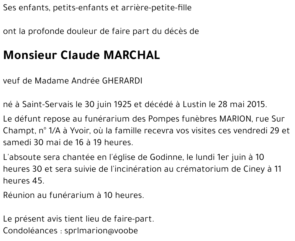 Claude MARCHAL
