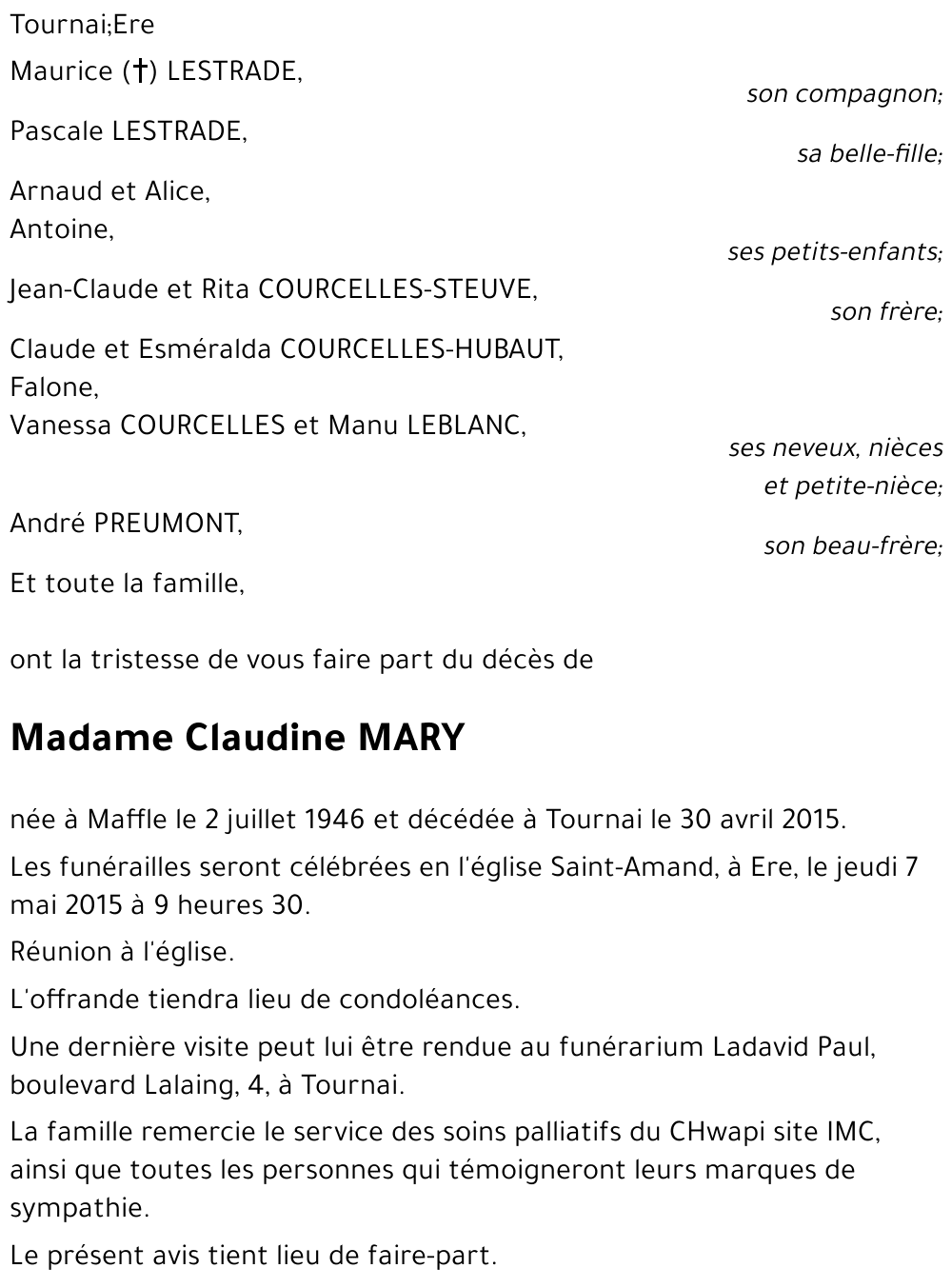 Claudine MARY