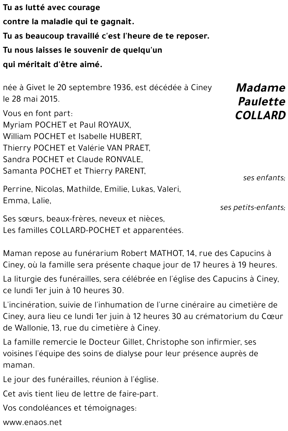 COLLARD Paulette