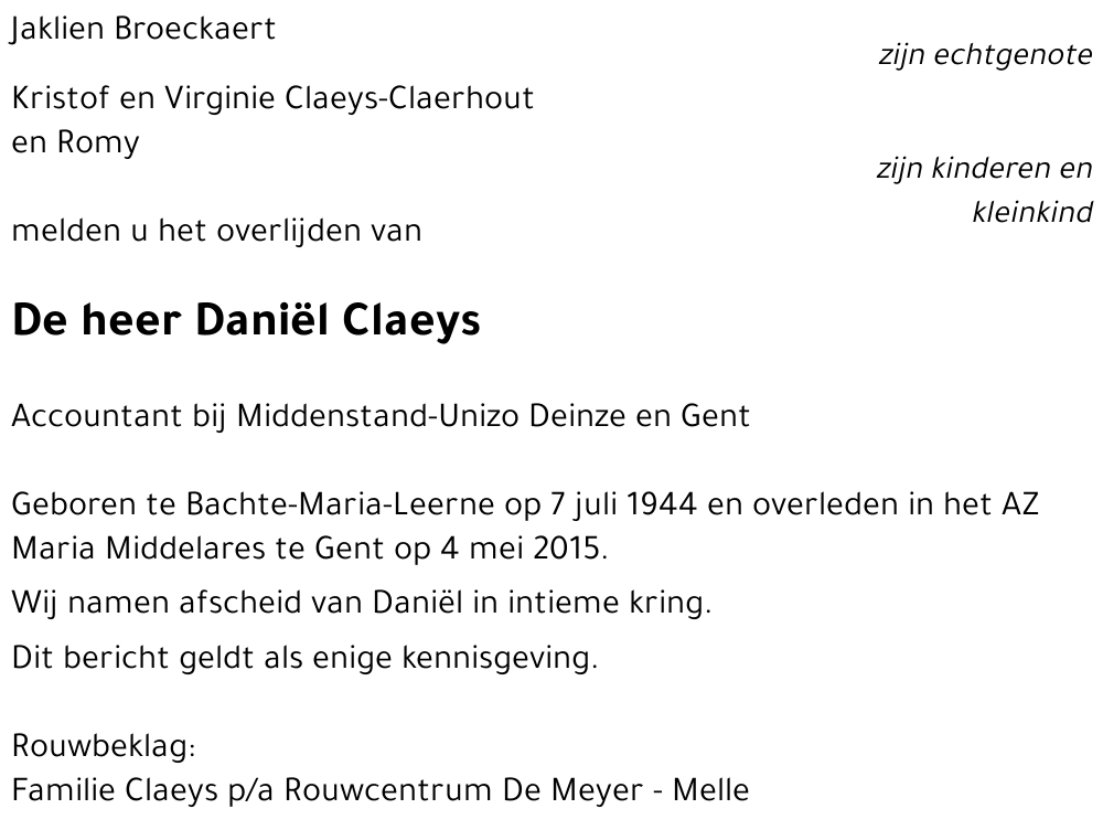 Daniël Claeys