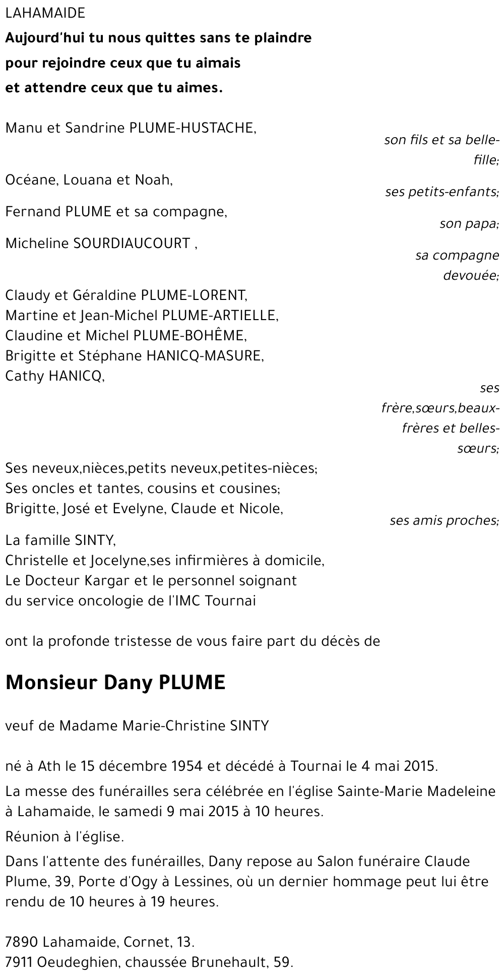 Dany PLUME