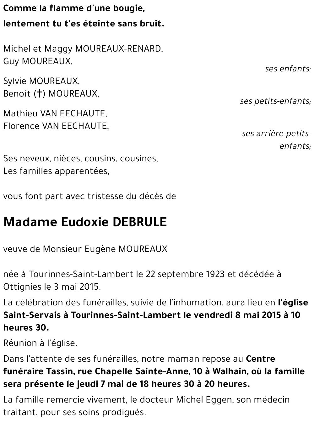 Eudoxie DEBRULE