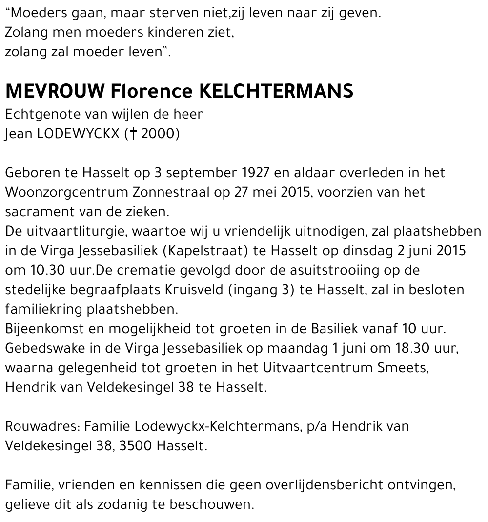 Florence Kelchtermans