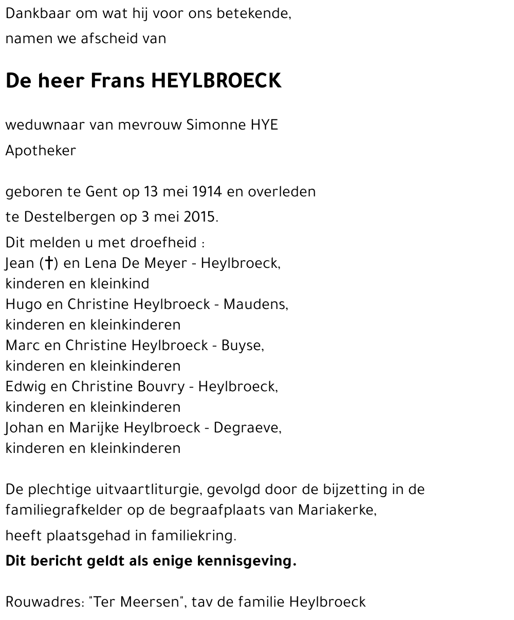 Frans HEYLBROECK
