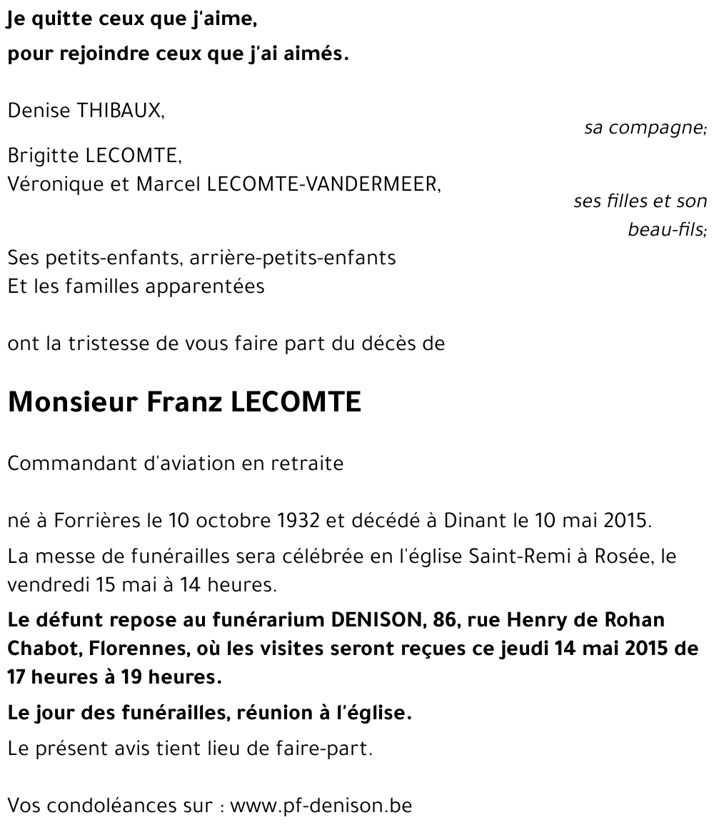 Franz LECOMTE