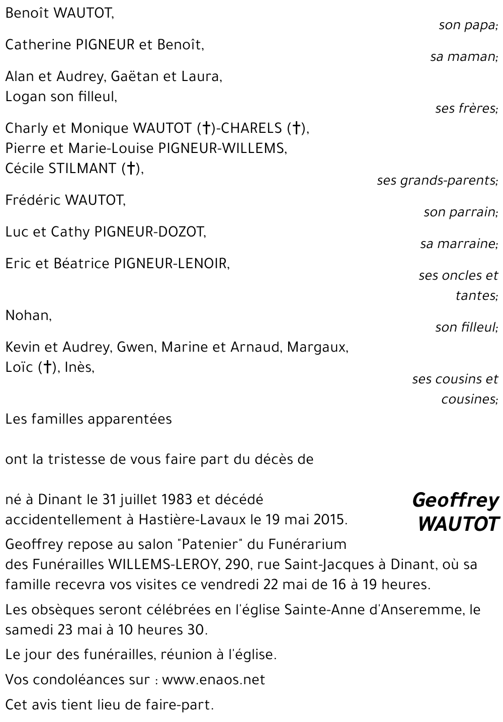 Geoffrey WAUTOT