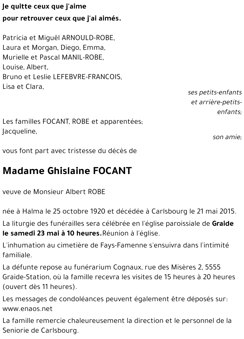 Ghislaine FOCANT