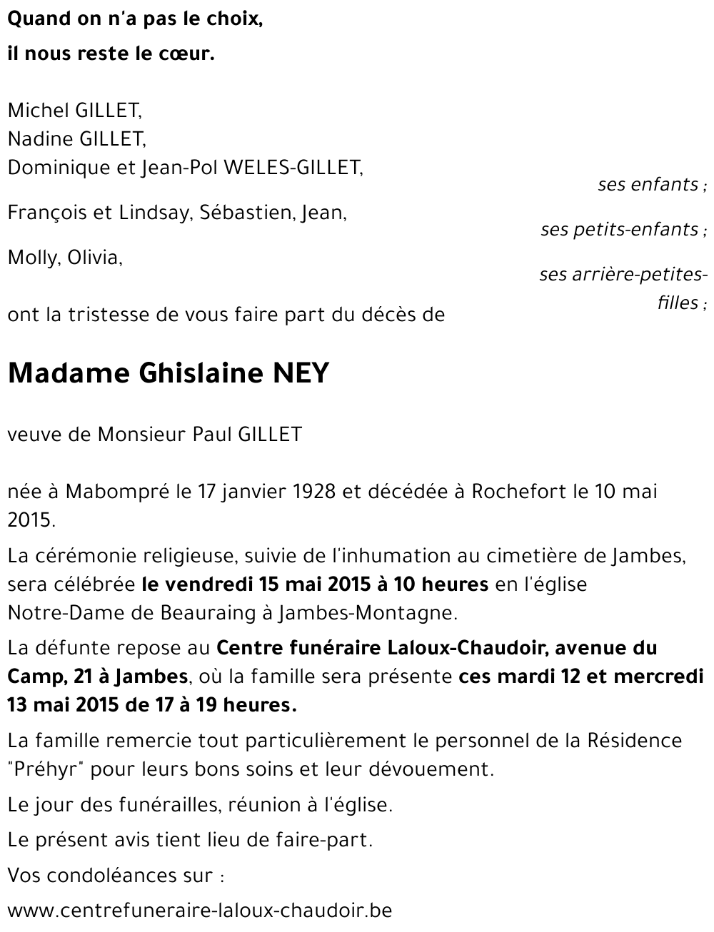 Ghislaine NEY