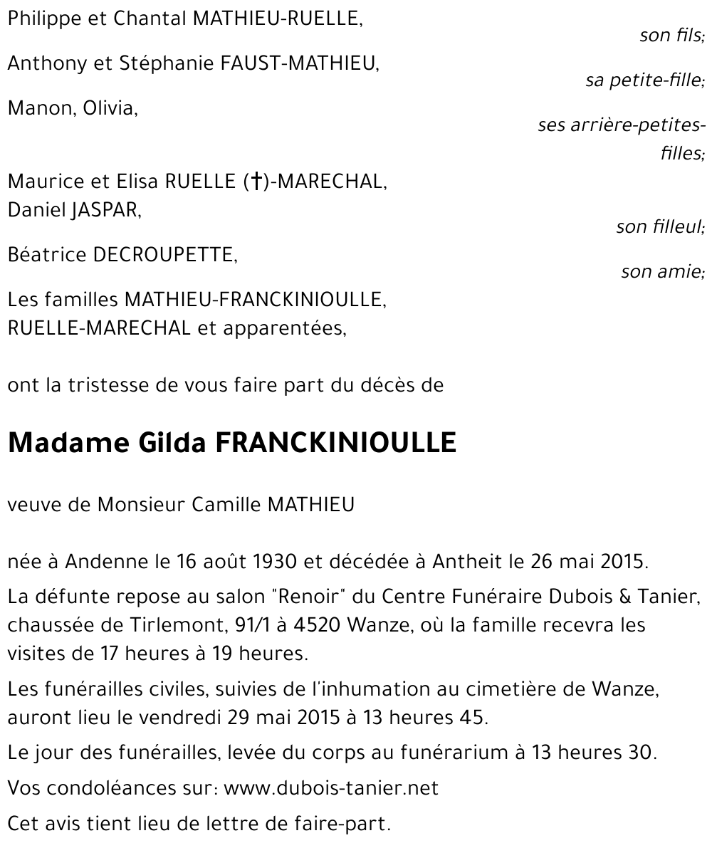 Gilda FRANCKINIOULLE