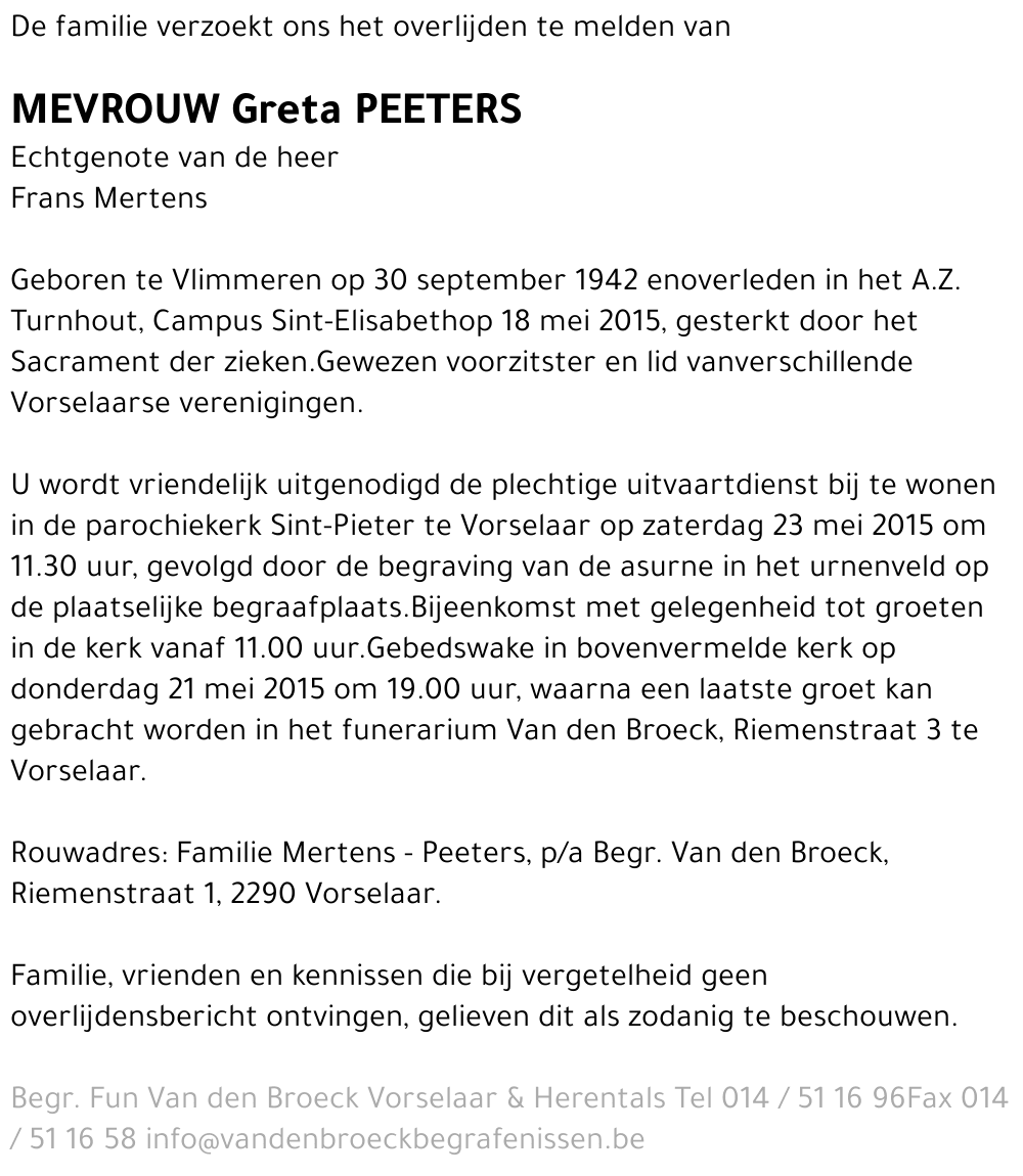 Greta Peeters