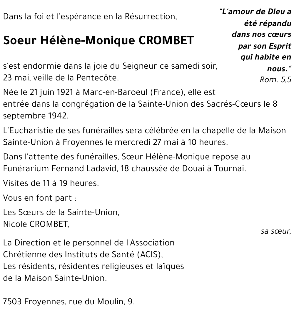 Hélène-Monique CROMBET