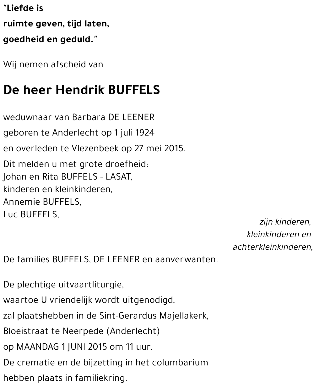 Hendrik BUFFELS