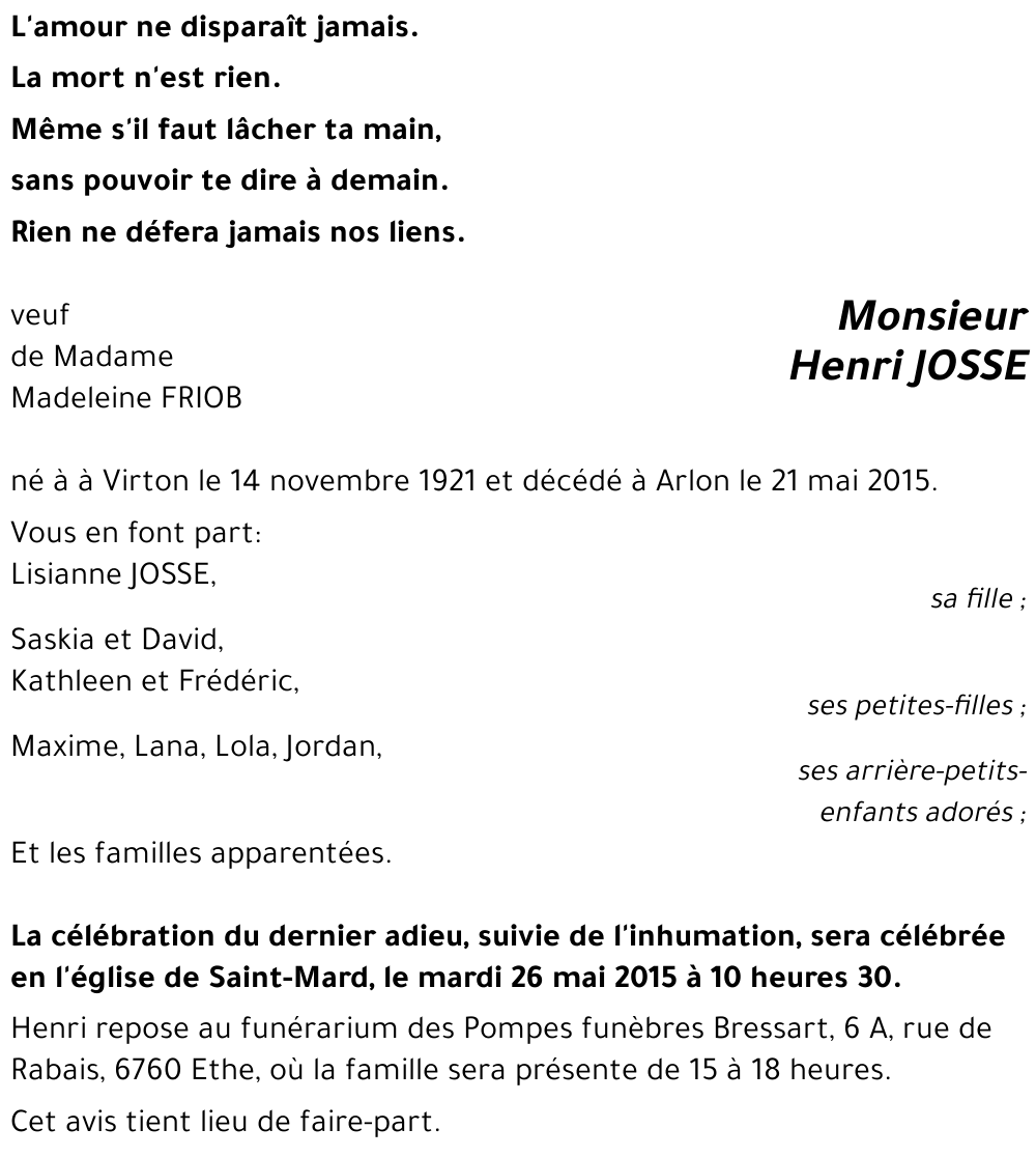 Henri JOSSE 