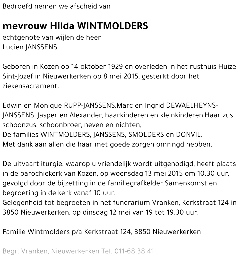 Hilda Wintmolders