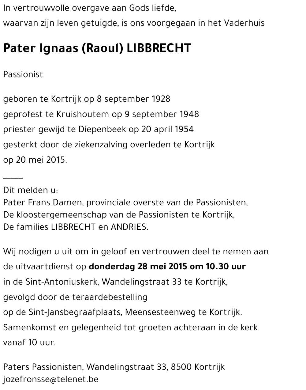 Ignaas (Raoul) LIBBRECHT