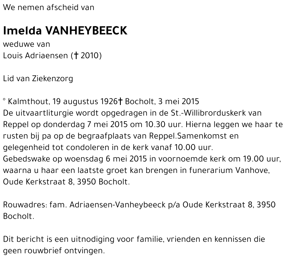 Imelda Vanheybeeck