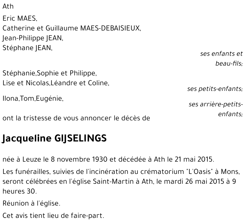 Jacqueline GIJSELINGS