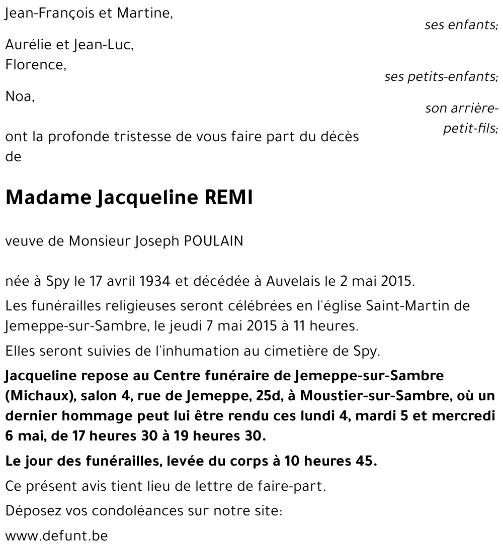 Jacqueline REMI