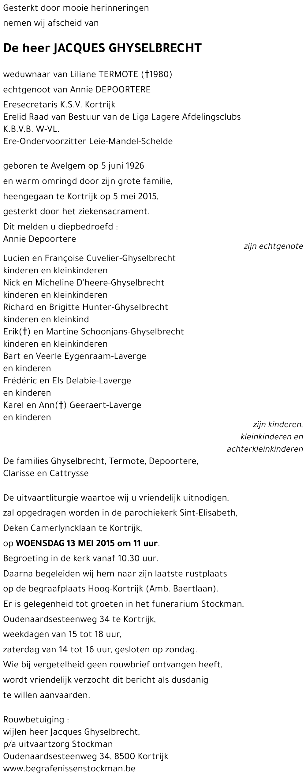 JACQUES GHYSELBRECHT