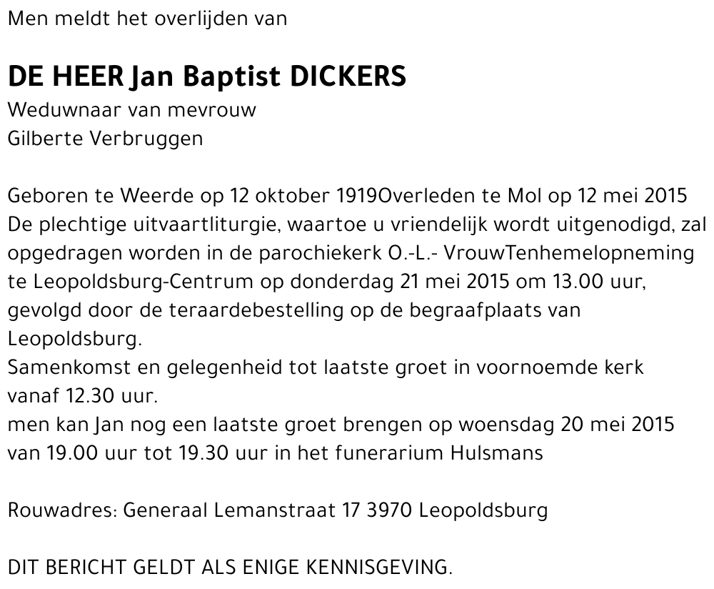 Jan Baptist Dickers