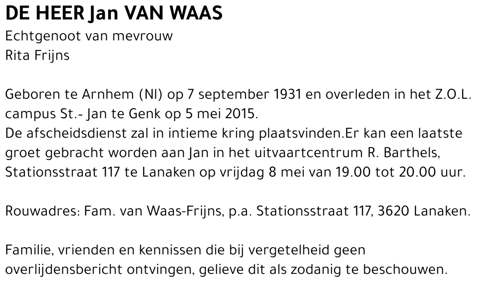 Jan van Waas
